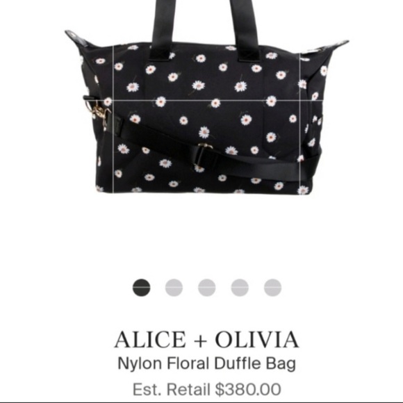 Alice + Olivia Bags Alice Olivia Daisy Floral And Black Weekender Travel Duffel Bag Poshmark